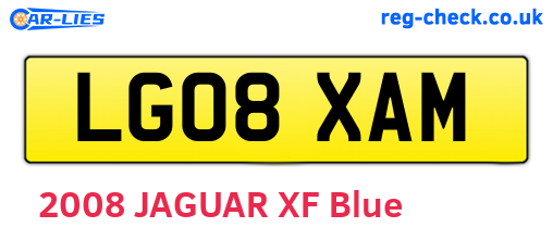LG08XAM are the vehicle registration plates.