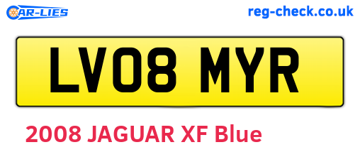 LV08MYR are the vehicle registration plates.