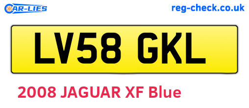 LV58GKL are the vehicle registration plates.