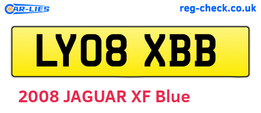 LY08XBB are the vehicle registration plates.
