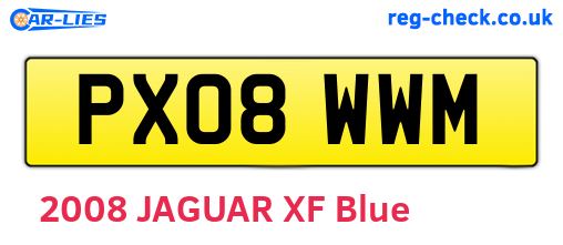 PX08WWM are the vehicle registration plates.