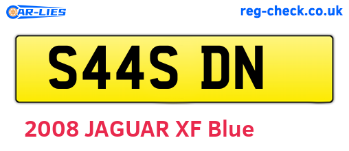 S44SDN are the vehicle registration plates.