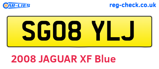 SG08YLJ are the vehicle registration plates.