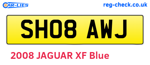 SH08AWJ are the vehicle registration plates.