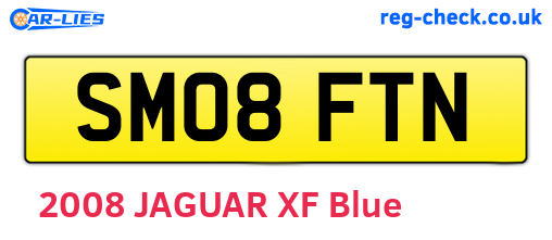 SM08FTN are the vehicle registration plates.