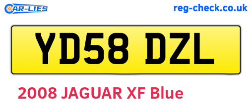 YD58DZL are the vehicle registration plates.