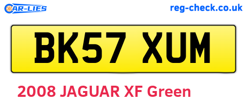 BK57XUM are the vehicle registration plates.