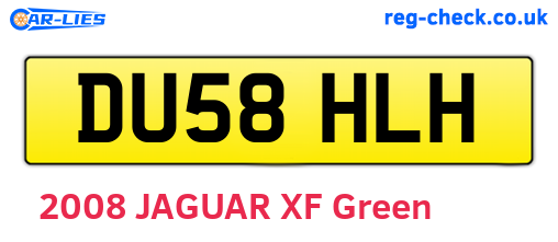 DU58HLH are the vehicle registration plates.