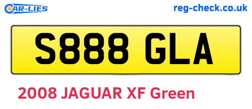 S888GLA are the vehicle registration plates.