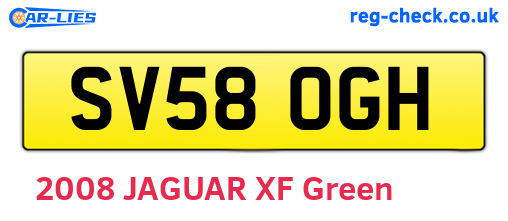 SV58OGH are the vehicle registration plates.