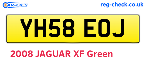 YH58EOJ are the vehicle registration plates.