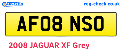 AF08NSO are the vehicle registration plates.