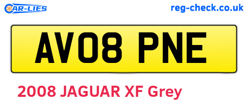 AV08PNE are the vehicle registration plates.