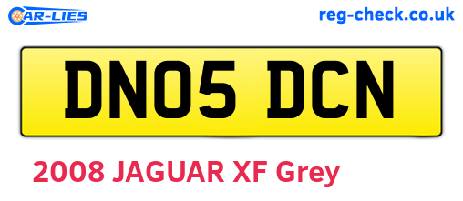 DN05DCN are the vehicle registration plates.