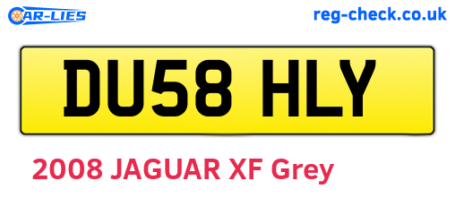DU58HLY are the vehicle registration plates.