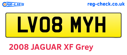 LV08MYH are the vehicle registration plates.