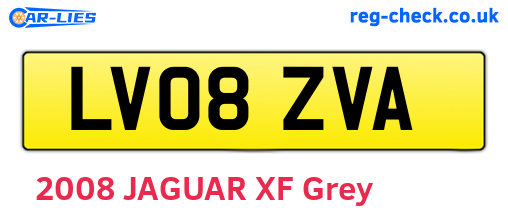LV08ZVA are the vehicle registration plates.