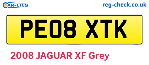 PE08XTK are the vehicle registration plates.