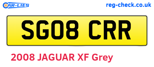 SG08CRR are the vehicle registration plates.