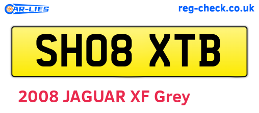 SH08XTB are the vehicle registration plates.