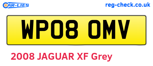 WP08OMV are the vehicle registration plates.