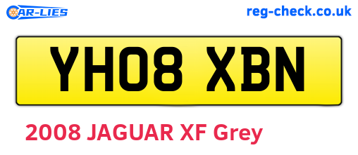 YH08XBN are the vehicle registration plates.