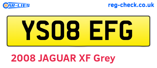 YS08EFG are the vehicle registration plates.