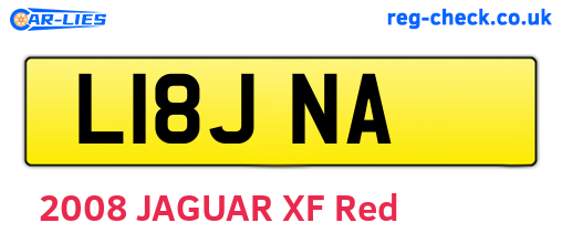 L18JNA are the vehicle registration plates.