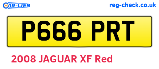 P666PRT are the vehicle registration plates.