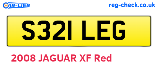 S321LEG are the vehicle registration plates.