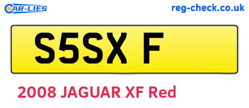 S5SXF are the vehicle registration plates.