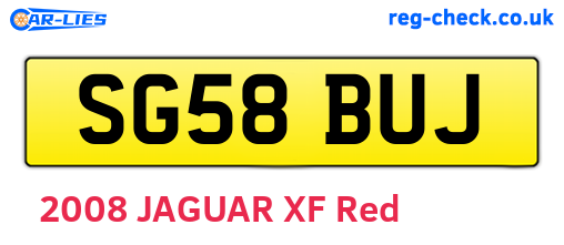 SG58BUJ are the vehicle registration plates.