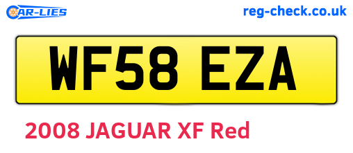 WF58EZA are the vehicle registration plates.