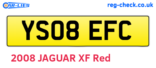 YS08EFC are the vehicle registration plates.