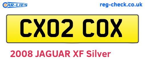 CX02COX are the vehicle registration plates.