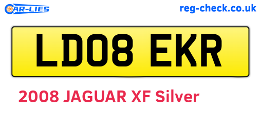 LD08EKR are the vehicle registration plates.