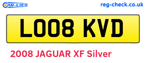 LO08KVD are the vehicle registration plates.