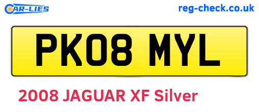 PK08MYL are the vehicle registration plates.