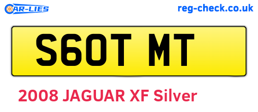 S60TMT are the vehicle registration plates.