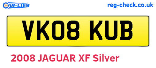 VK08KUB are the vehicle registration plates.
