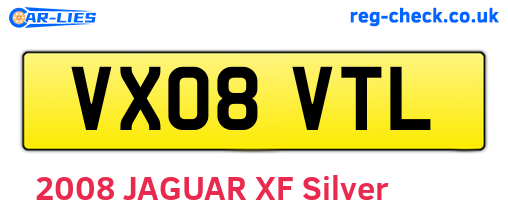 VX08VTL are the vehicle registration plates.