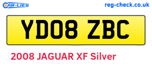 YD08ZBC are the vehicle registration plates.