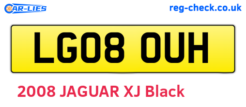 LG08OUH are the vehicle registration plates.