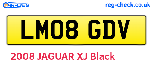 LM08GDV are the vehicle registration plates.