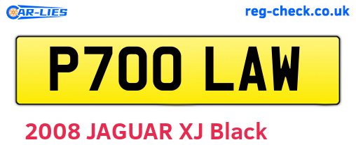 P700LAW are the vehicle registration plates.