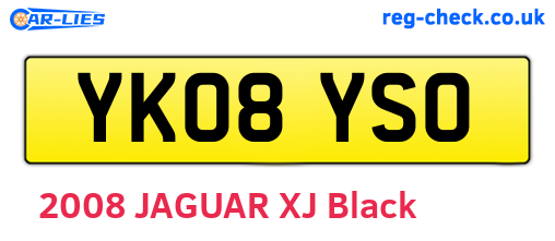 YK08YSO are the vehicle registration plates.