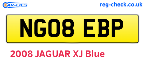 NG08EBP are the vehicle registration plates.