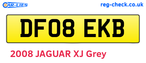 DF08EKB are the vehicle registration plates.