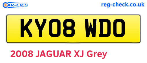 KY08WDO are the vehicle registration plates.