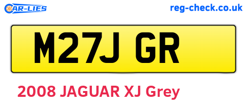 M27JGR are the vehicle registration plates.